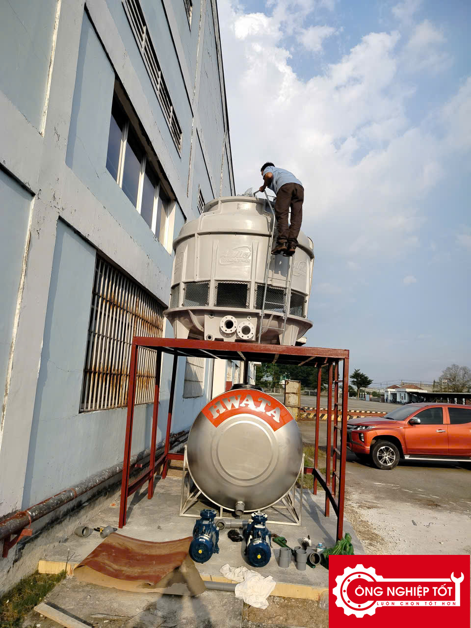 Hình ảnh thực tế tháp giải nhiệt Alpha 150RT